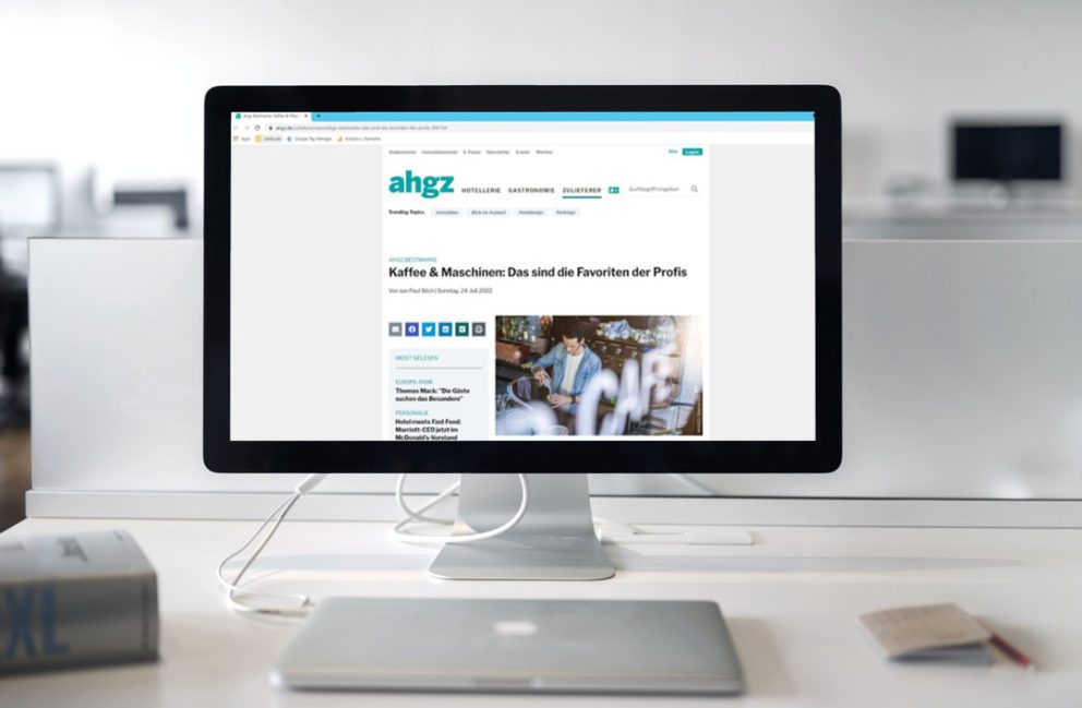ahgz-best-marke Website der ahgz auf einem iMac geöffnet