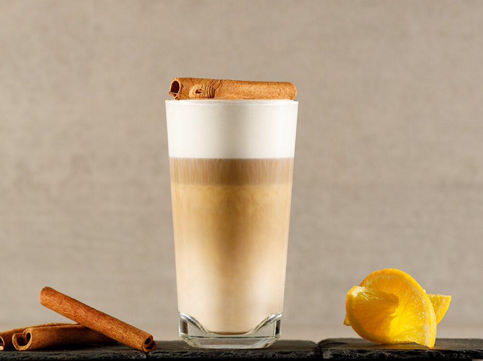 Rezept Honey almond Latte mit Zimt und Orange