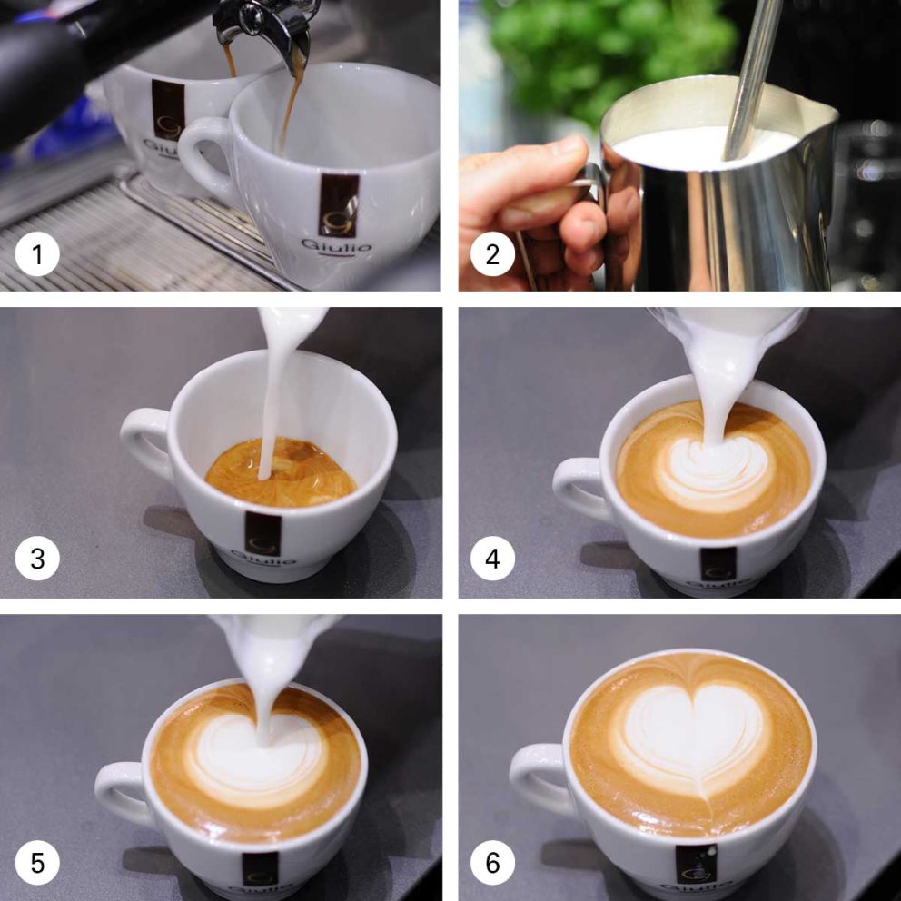 Schritt für Schritt-Anleitung Latte Art Herz