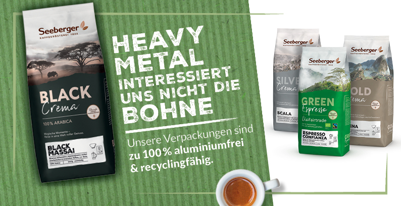 Anzeige zu aluminiumfreien und recyclingfähige Kaffeeverpackungen