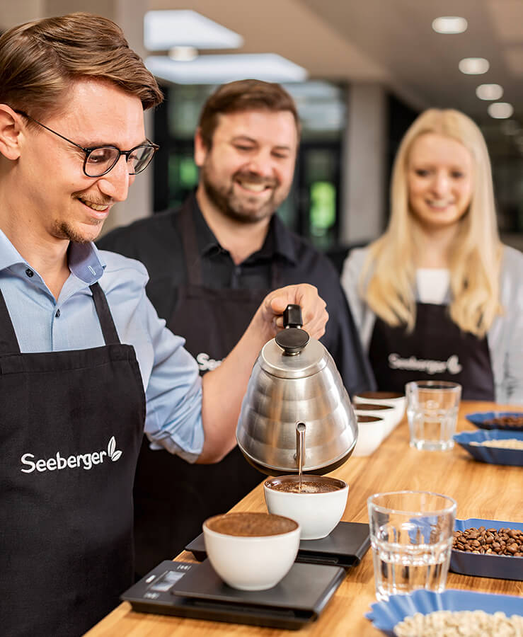 Tim Eggel beim Cupping