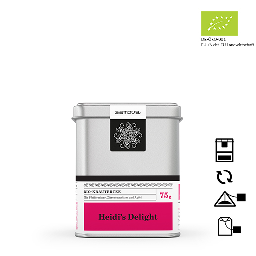 Dose Samova Tee Heidi's Delight mit EU-Bio-Logo