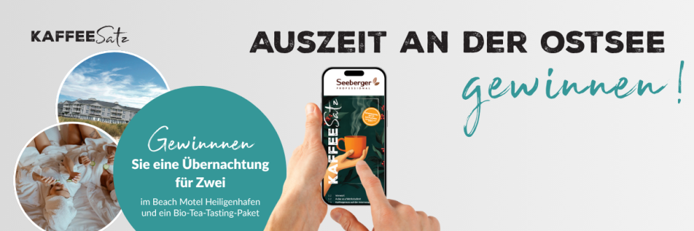 Gewinnspiel Seeberger Professional Kundenmagazin KaffeeSatz
