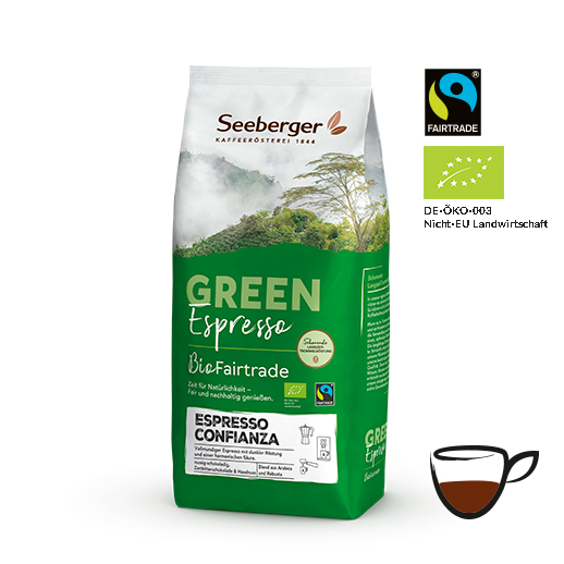 Röstkaffee Seeberger, Green Label, Espresso Confianza