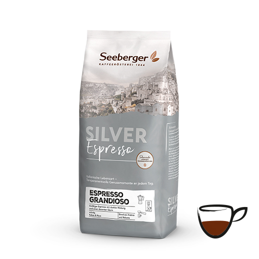 Röstkaffee Seeberger, Silver Label, Espresso Grandioso