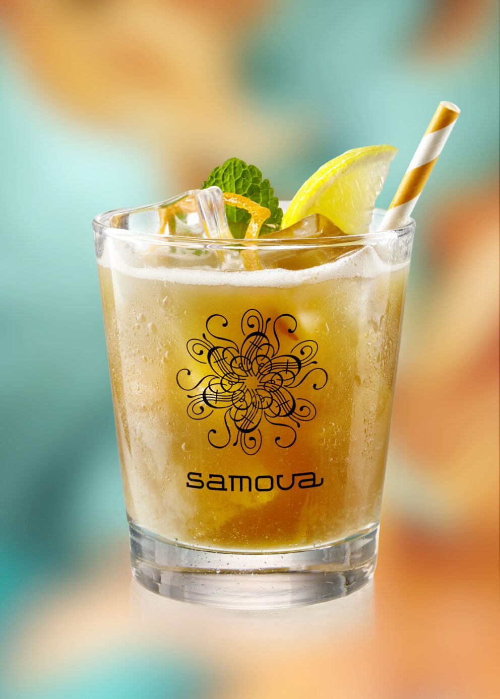 eistee-black-tea-peach-bergamot samova, Eistee, Bio, Peach, Bergamot